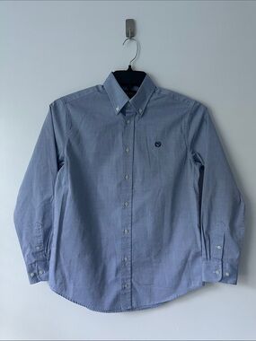 LRL Lauren Ralph Lauren Black Label Shirt Boys Size 18 Blue Logo Button Down